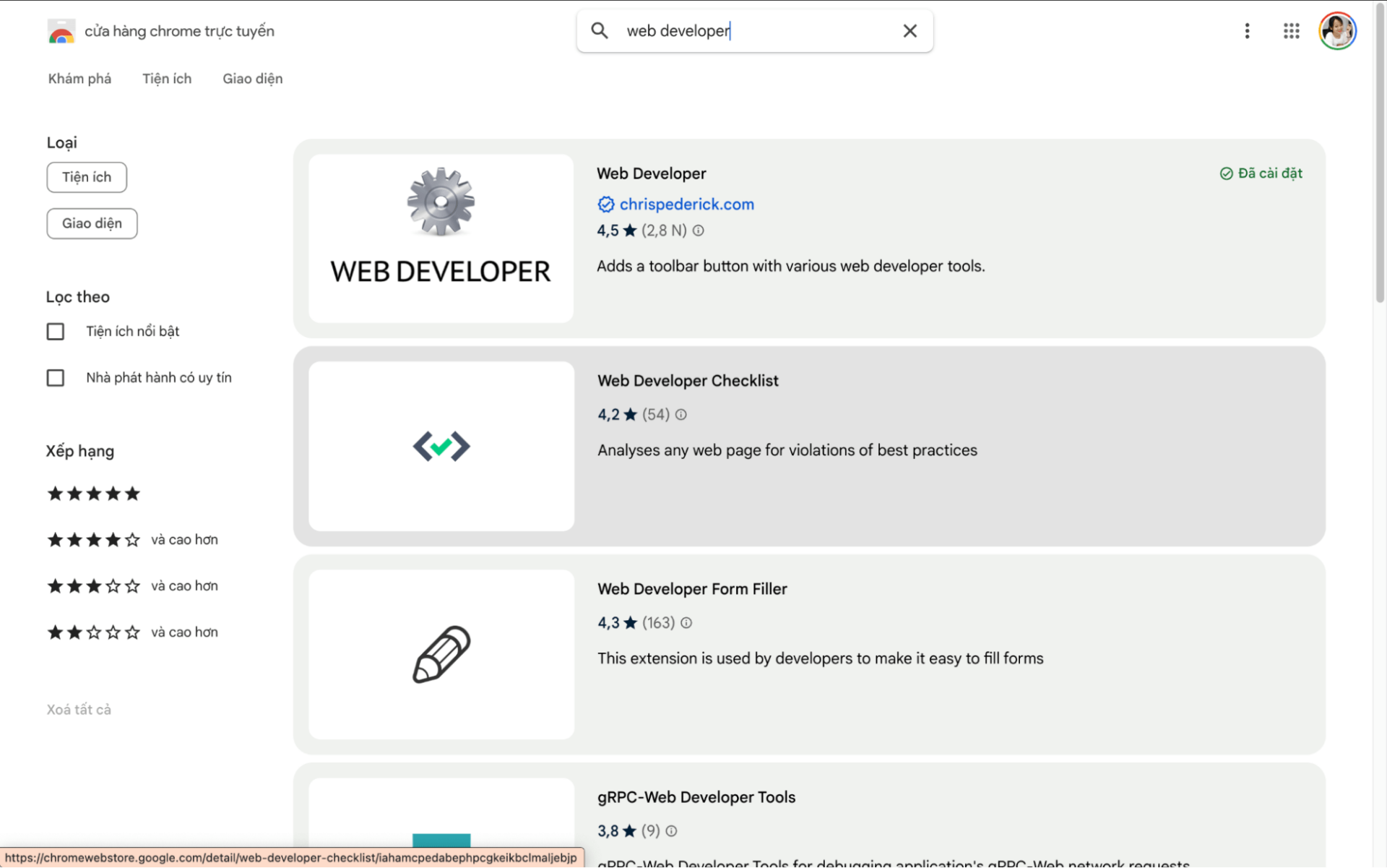 How to install Web Developer in Chrome store